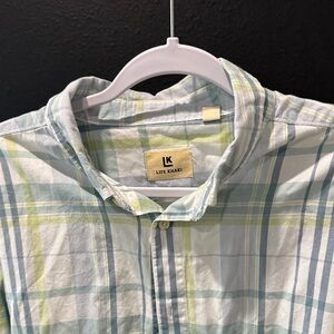 Life Khaki Plaid Button-Up Shirt Size XL